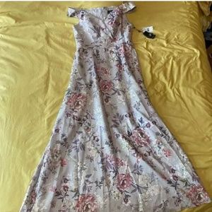 NEW WITH TAGS-Adrianna Papell-Floral Off The Shoulder Gown-12